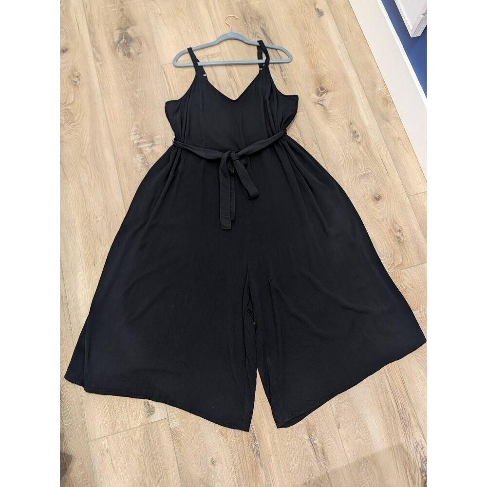 Torrid Black Cami Culotte Jumpsuit Size 3 3X Wide Leg Boho Festival Black - Picture 6 of 11